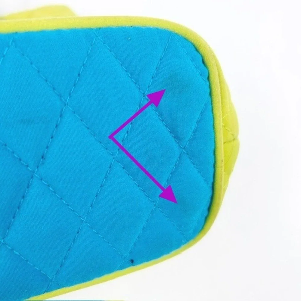 Vera Bradley Tote Bag Women Small Lime Green Blue Good Quilted Microfiber